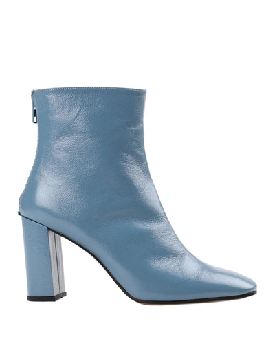 A.bocca Ankle Boots In Pastel Blue