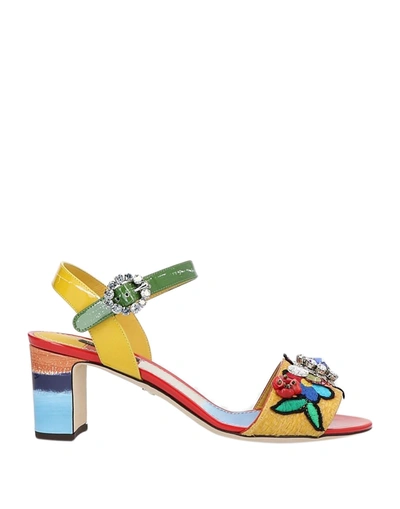 Dolce & Gabbana Sandals In Yellow