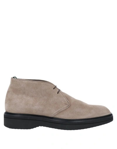 Green George Ankle Boots In Beige