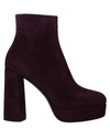Premiata Ankle Boots In Deep Purple