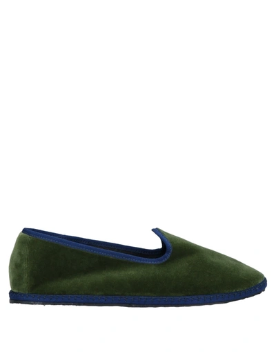 Vibi Venezia Loafers In Military Green