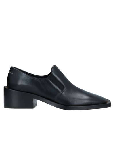 Mm6 Maison Margiela Leather Loafers In Black