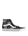 Vans Paisley-print High-top Sneakers In Black