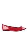 Repetto Junon Pointy Toe Ballerinas In Red