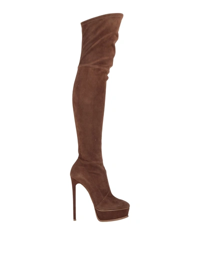 Casadei Knee Boots In Camel