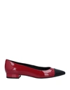 GEOX GEOX WOMAN BALLET FLATS RED SIZE 6 SOFT LEATHER,17125568HG 12