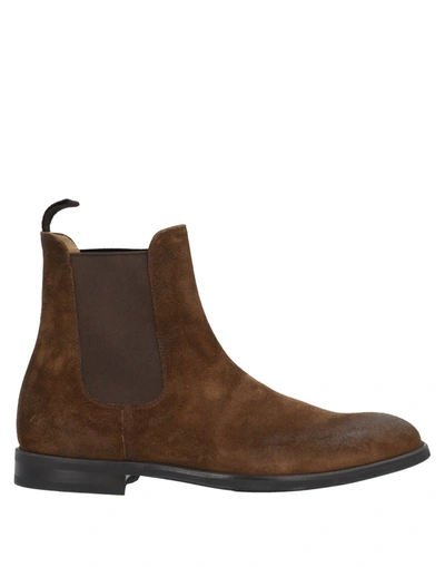Green George Ankle Boots In Brown