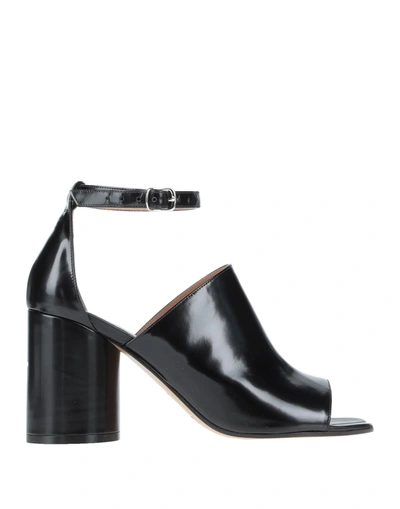 MAISON MARGIELA MAISON MARGIELA WOMAN SANDALS BLACK SIZE 8 LEATHER,17097310GQ 11