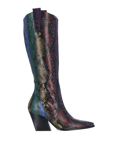 Norma J.baker Knee Boots In Mauve