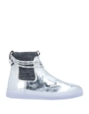 Hogan Ankle Boots In Silver