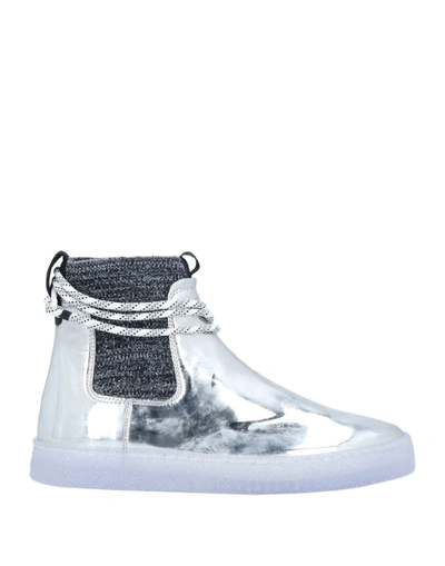 Hogan Ankle Boots In Silver