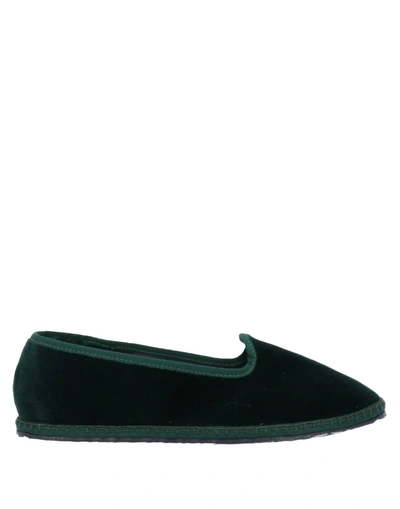 Vibi Venezia Loafers In Dark Green