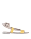 BUENO BUENO WOMAN SANDALS YELLOW SIZE 6 SOFT LEATHER,11836617NT 9