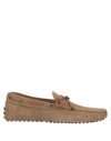 Tod's Man Loafers Beige Size 6 Soft Leather In Beige