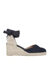 Castaã±er 60mm Carina Canvas Espadrille Wedges In Nero