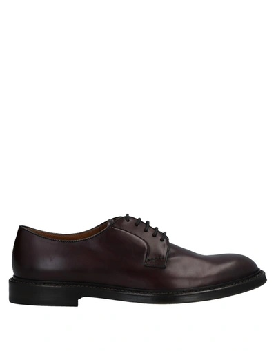 Doucal's Lace-up Shoes In Maroon