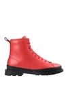 Camper Ankle Boots In Red