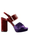 Twinset Sandals In Purple