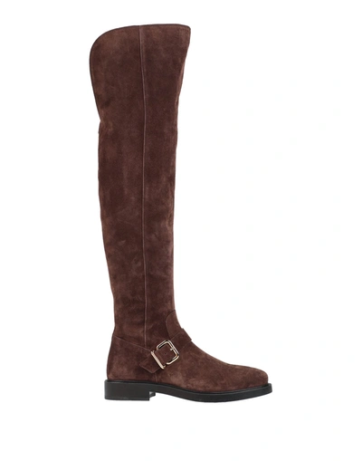 Tod's Knee Boots In Brown