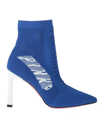 Pinko Ankle Boots In Bright Blue