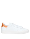 Heron Preston Logo Vulcanized Low Top Leather Sneakers In White