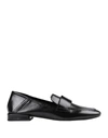 Furla Logo-plaque Leather Loafers In Black