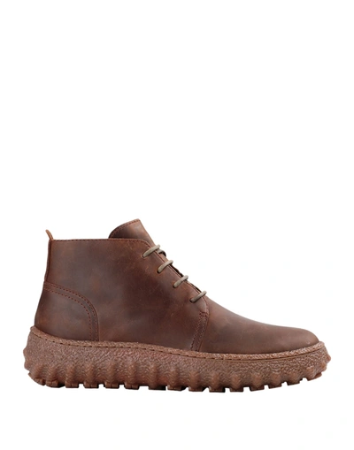 Camper Ankle Boots In Brown