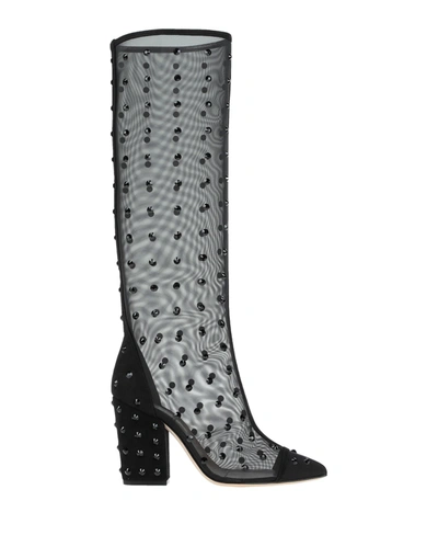 Sergio Rossi Knee Boots In Black