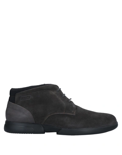 Geox Ankle Boots In Steel Grey