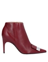 Sergio Rossi Ankle Boots In Maroon