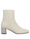 Bally Ankle Boots In Ivory