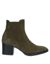 Piampiani Ankle Boots In Military Green