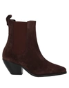 Sandro Ankle Boots In Brown