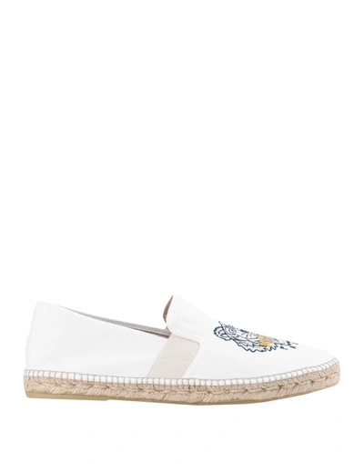 Kenzo Tiger-embroidered Espadrilles In White