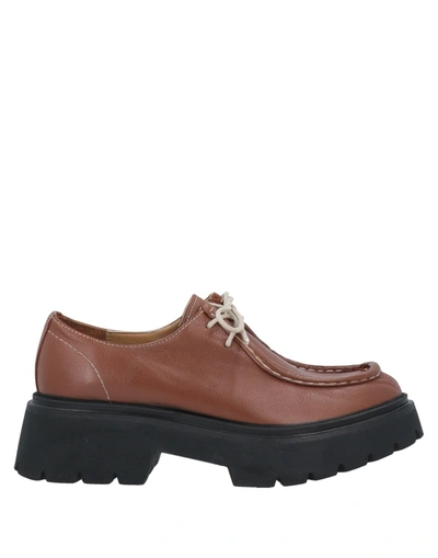 Luca Valentini Lace-up Shoes In Brown