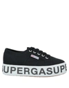 SUPERGA SUPERGA WOMAN SNEAKERS BLACK SIZE 7 TEXTILE FIBERS,17075757CS 9