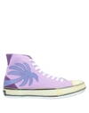 Palm Angels Palm High Top Canvas Sneaker In Light Purple