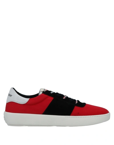 Represent Court Canvas & Suede Sneakers In Red