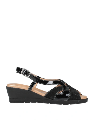 Cinzia Soft By Mauri Moda Sandals In Black