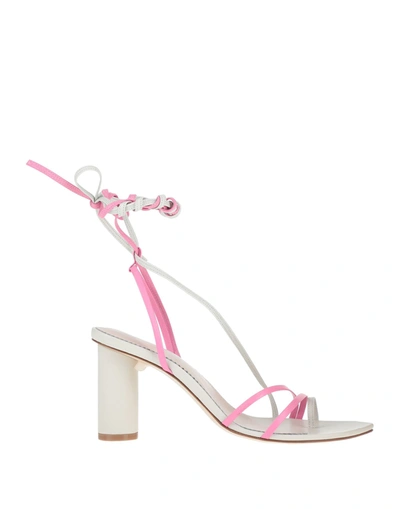 The Volon Toe Strap Sandals In Pink