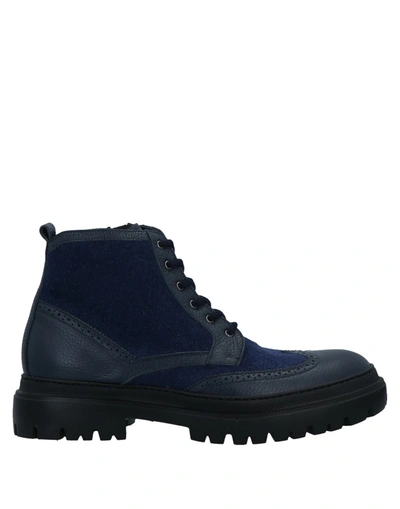 Giovanni Conti Ankle Boots In Dark Blue