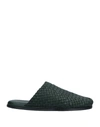 Bottega Veneta Man Mules & Clogs Dark Green Size 8 Soft Leather