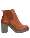 Paola Ferri Ankle Boots In Rust