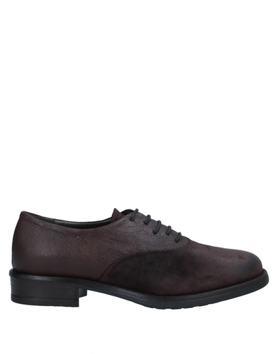Lilimill Lace-up Shoes In Dark Brown