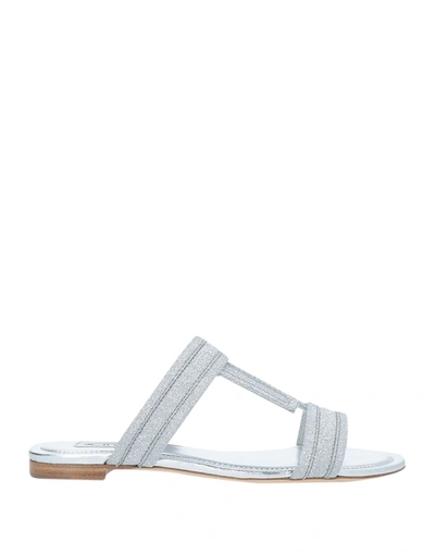 Tod's Sandals In Silver