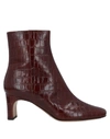 Maje Ankle Boots In Maroon