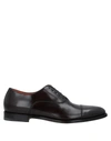 Santoni Man Lace-up Shoes Black Size 5.5 Soft Leather In Brown
