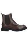 TOD'S TOD'S MAN ANKLE BOOTS DARK BROWN SIZE 9 SOFT LEATHER,17098616TA 8