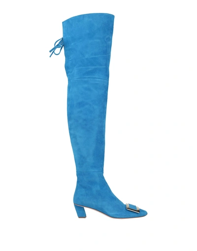 Roger Vivier Knee Boots In Blue