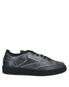Maison Margiela X Reebok Man Sneakers Charcoal Size 7.5 Textile Fibers In Black